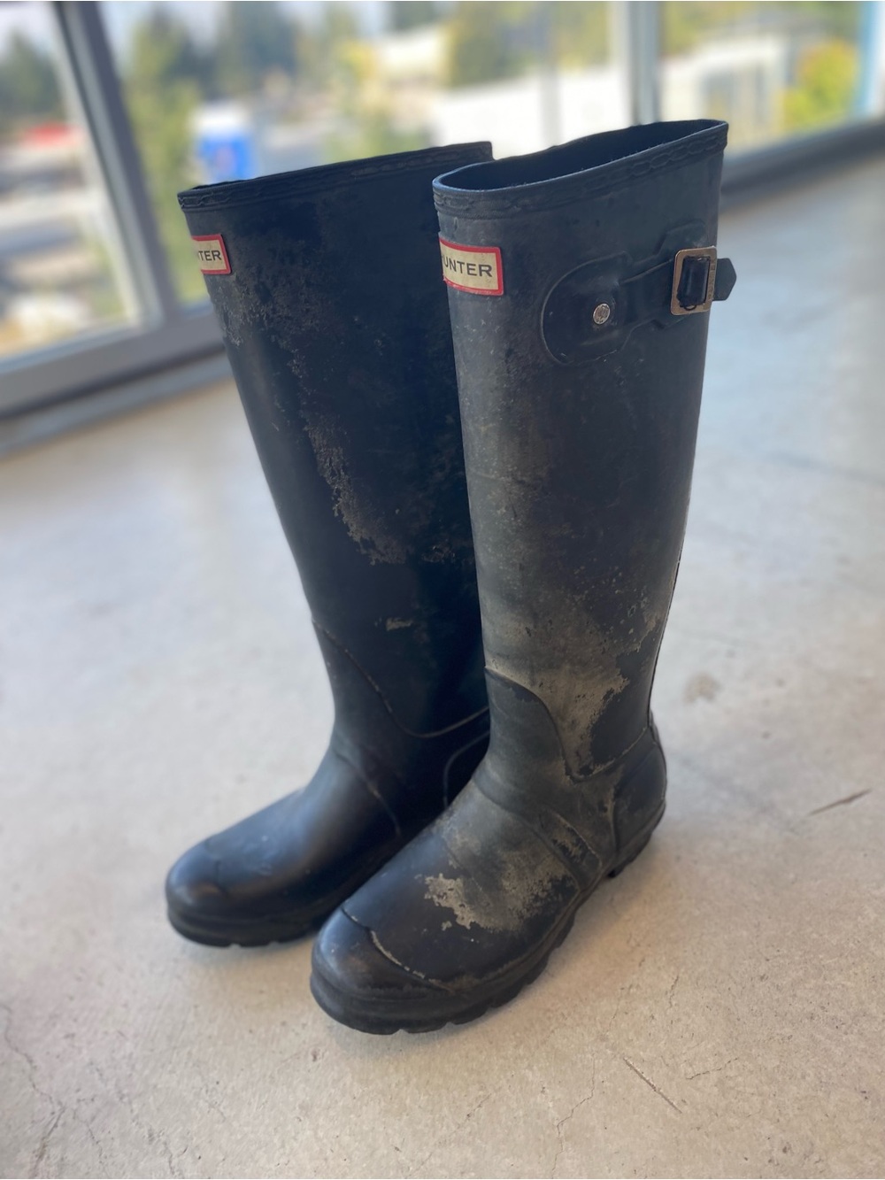 Women’s Black Tall Hunter Rain Boots